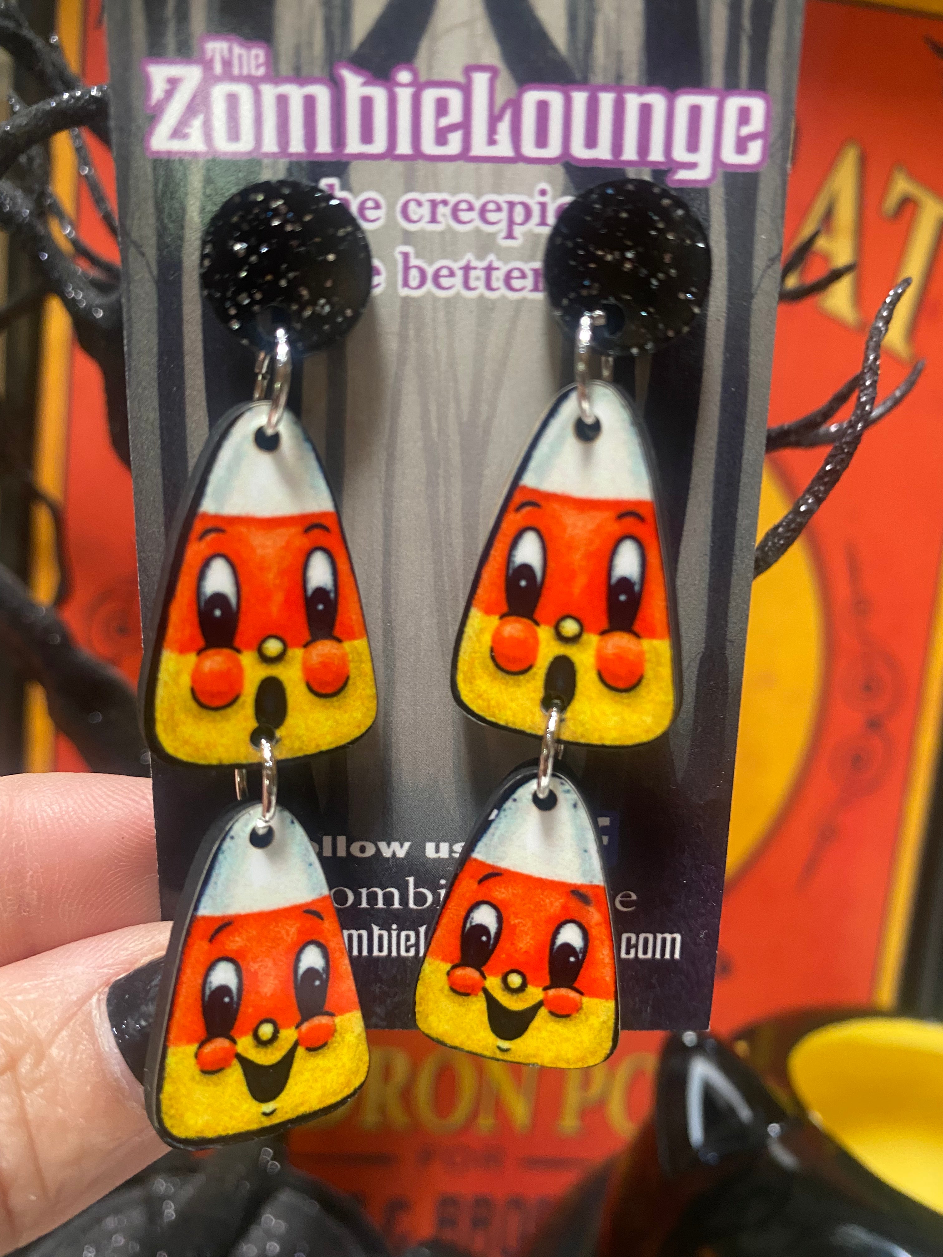 Johanna Parker Design Halloween Hanging Earrings - Spooky Dangle Earrings for Women | Witch, Bat & Pumpkin Jewelry | Perfect for Halloween Parties & Costume Accessories