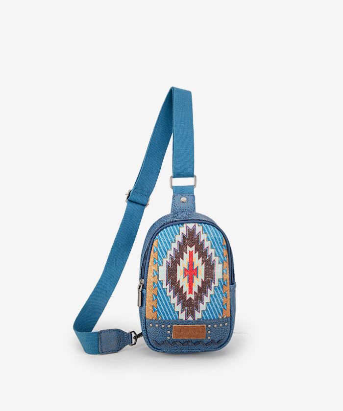 Montana West Aztec Printed Sling Bag for Women - Crossbody Purse with Adjustable Strap, Fashionable Boho Shoulder Bag - Perfect for Travel, Shopping & Everyday Use