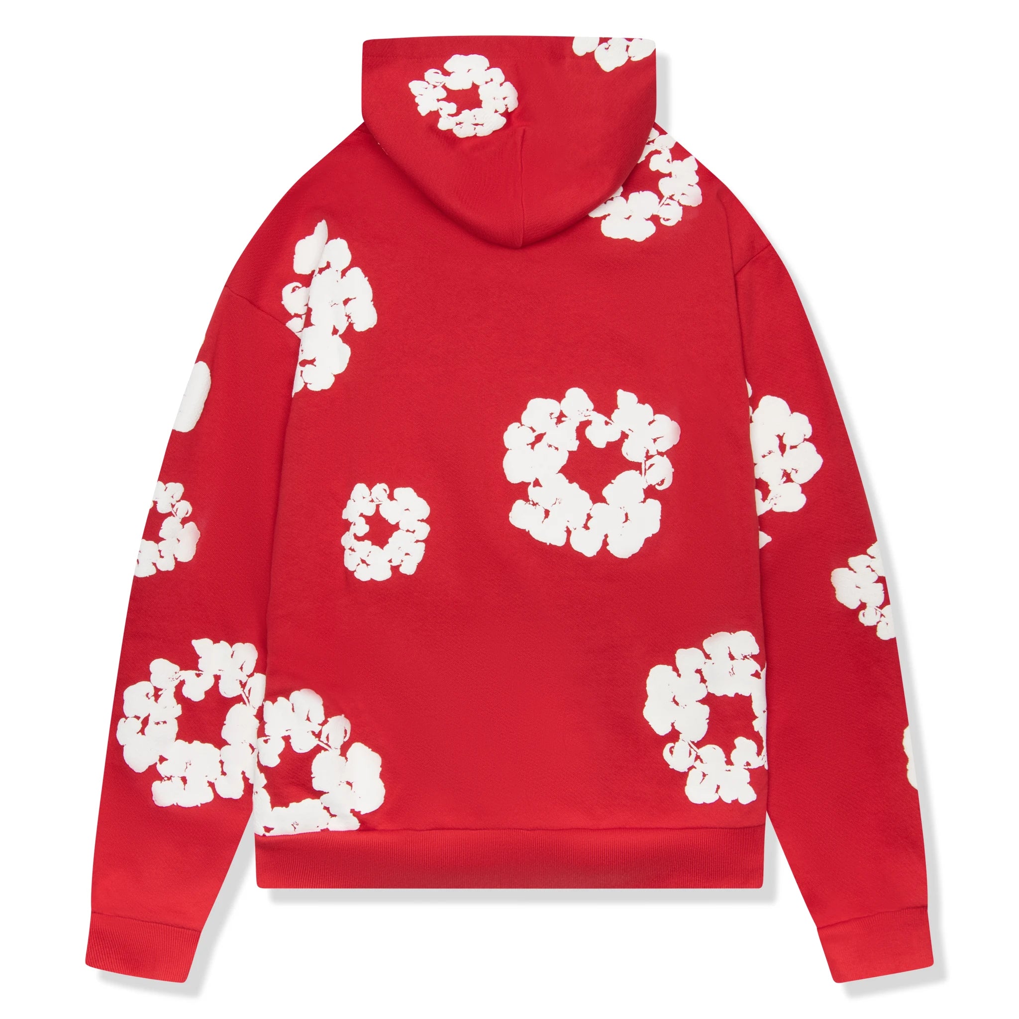 Denim Tears Cotton Wreath Red Hoodie - Streetwear Fashion Hooded Sweatshirt for Men & Women | Perfect for Urban Style, Casual Outfits and Hip-Hop Culture