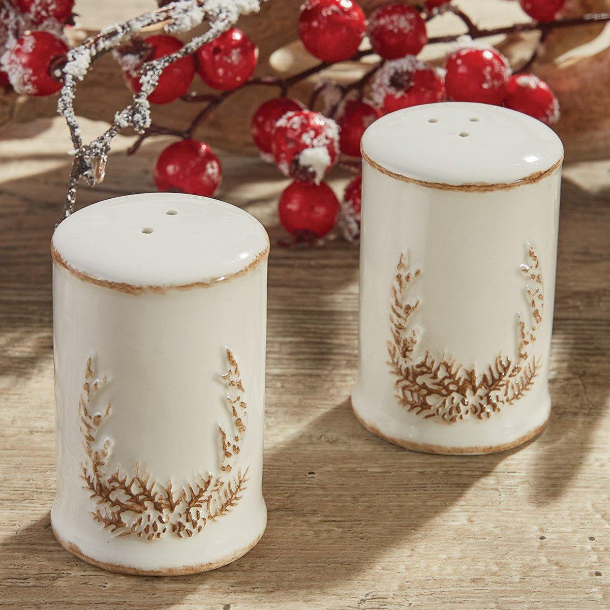 Antlers & Pines Dinnerware Set - Elegant Rustic Porcelain Plates & Bowls for Holiday Dining - Perfect for Christmas, Thanksgiving & Family Gatherings