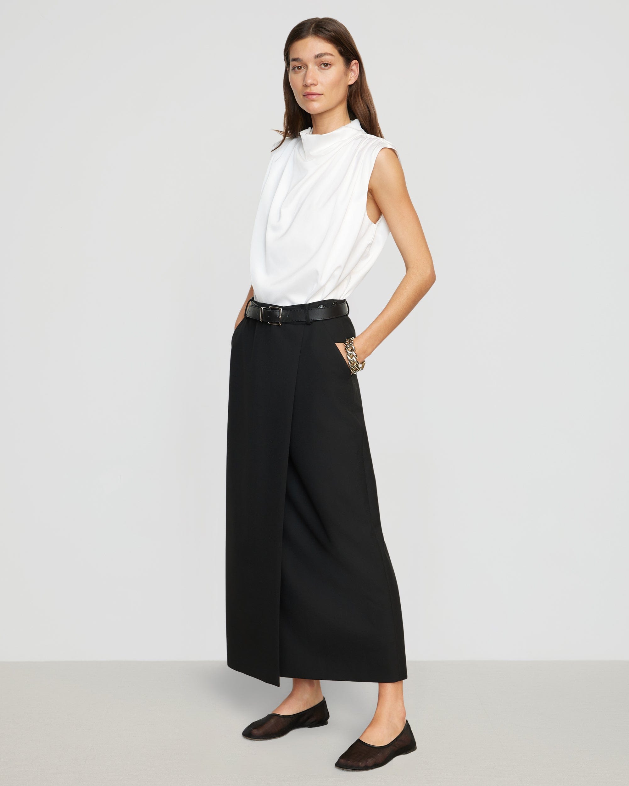 Stylish Spencer Wrap Maxi Skirt for Women - Flowy Boho Long Skirt with Side Slit - Perfect for Beach, Vacation & Summer Outfits