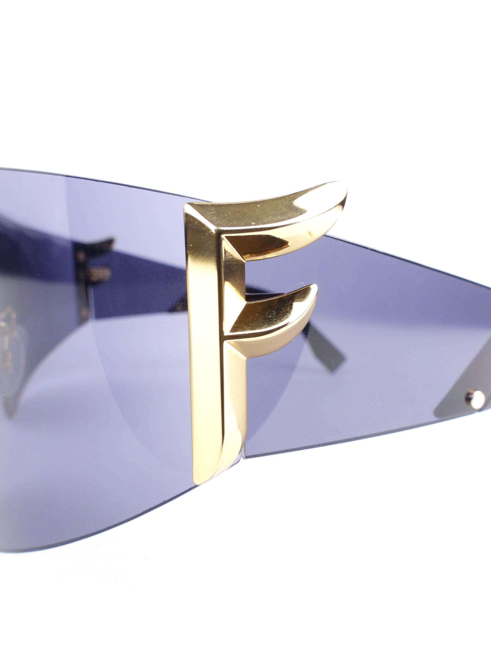 Fendi FF0382/S Grey & Black Oversized Shield Sunglasses for Women - UV Protection, Fashionable & Trendy for Summer Outfits, Beach Vacations & Outdoor Activities
