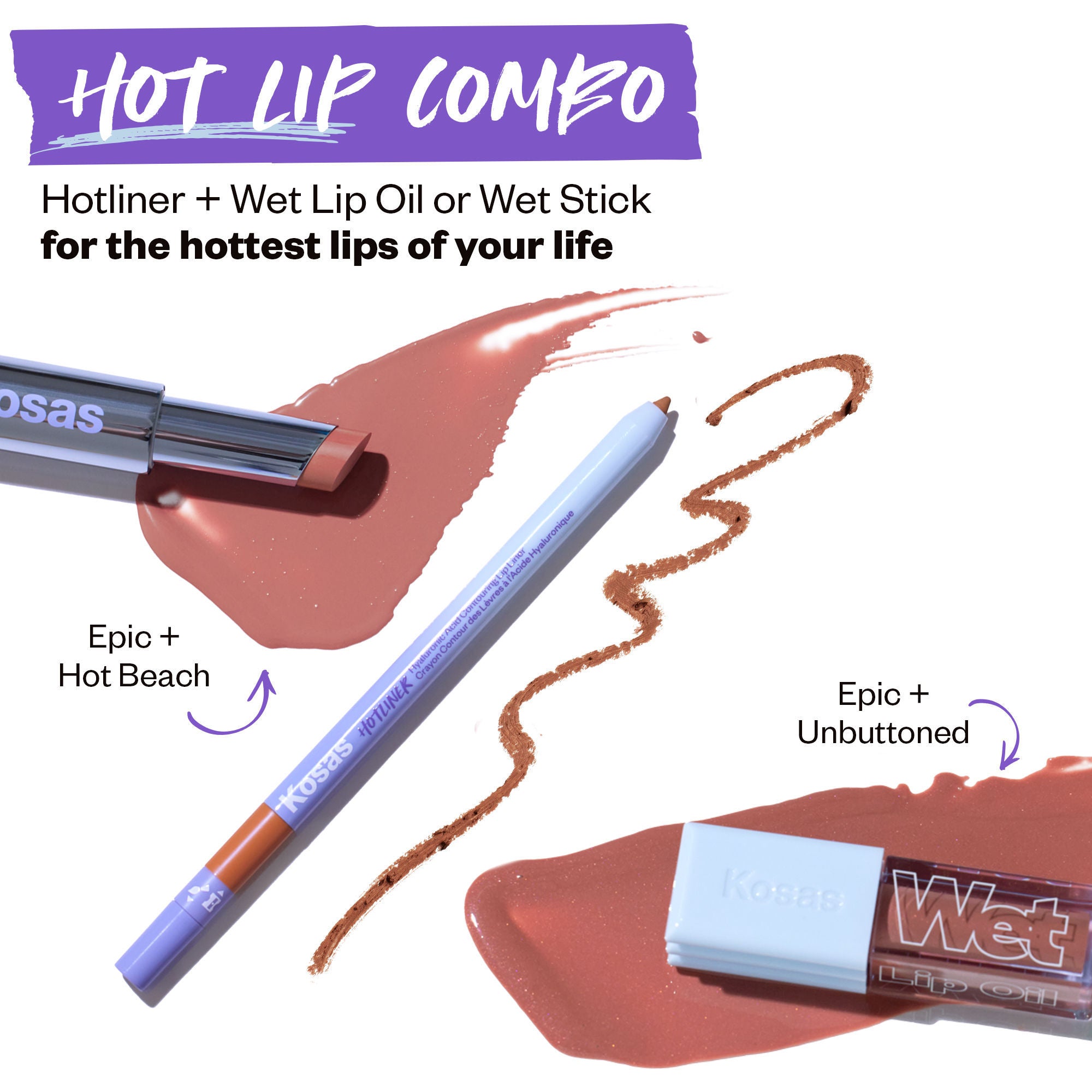 Hotliner Hyaluronic Acid Contouring Lip Liner - Long Lasting Waterproof Lip Pencil for Plump Lips | Perfect for Everyday Wear, Date Night & Special Occasions