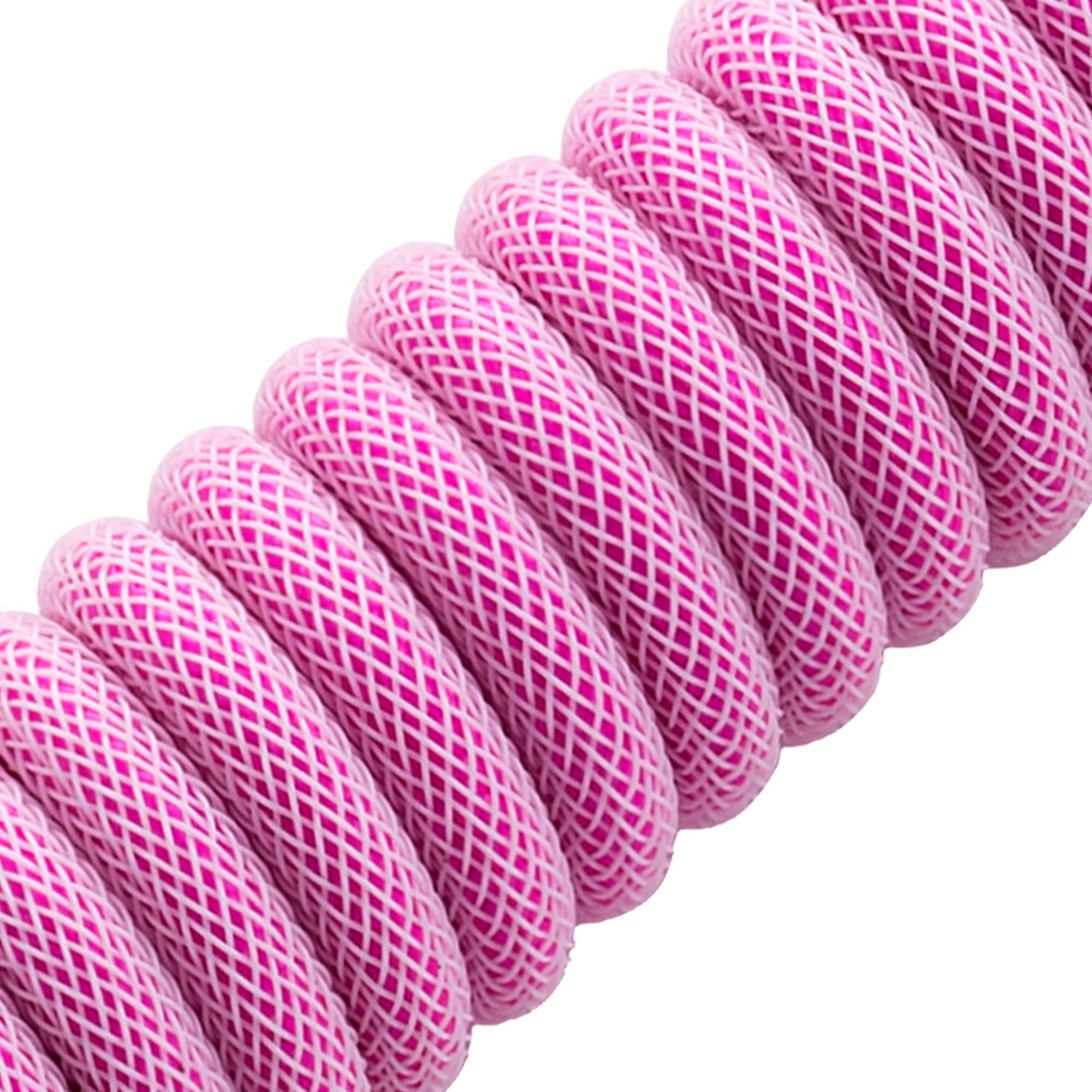 Premium Coiled USB A to USB C Keyboard Cable - CableMod Classic (Strawberry Cream, 150cm) for Mechanical Keyboards, Gaming Setup & Office Workstations