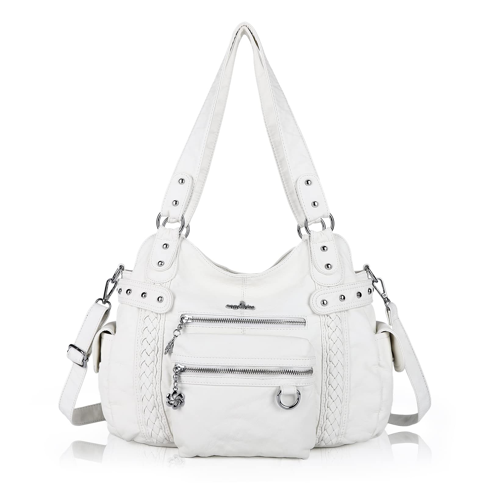 Angel Kiss Hobo Handbags for Women - Soft PU Leather Shoulder Bag, Ladies Purse - Perfect for Work, Travel & Everyday Use