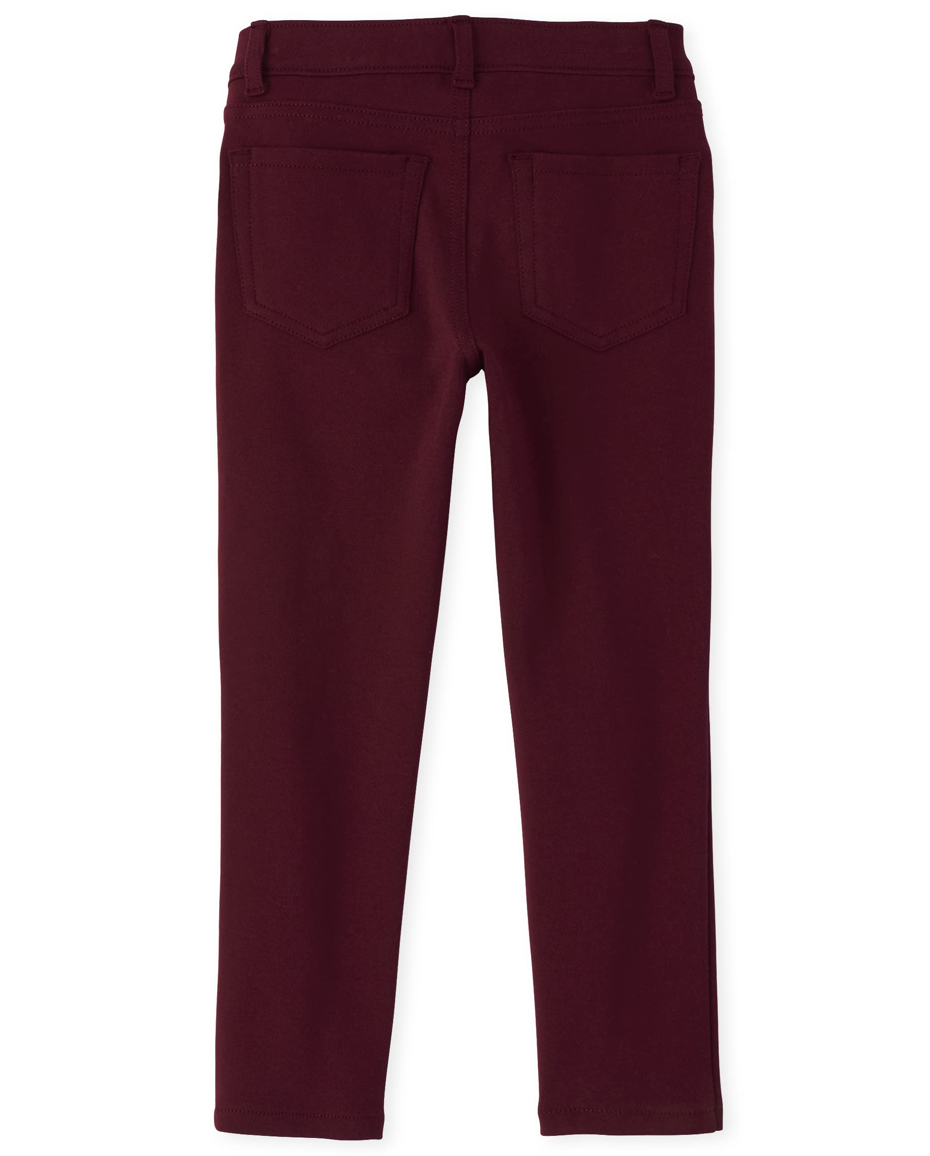 Girls' Ponte Knit Jeggings - Comfy Pull-On Pants for Play & School