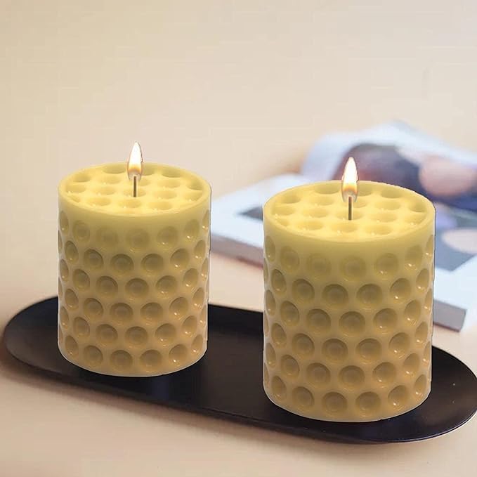 Premium Silicone Candle Molds for DIY Candle Making - 7x6.5cm Reusable Epoxy Resin Molds for Wax Candles, Soap Making, Polymer Clay & Craft Projects - Perfect for Home Decor, Gifts & Relaxation