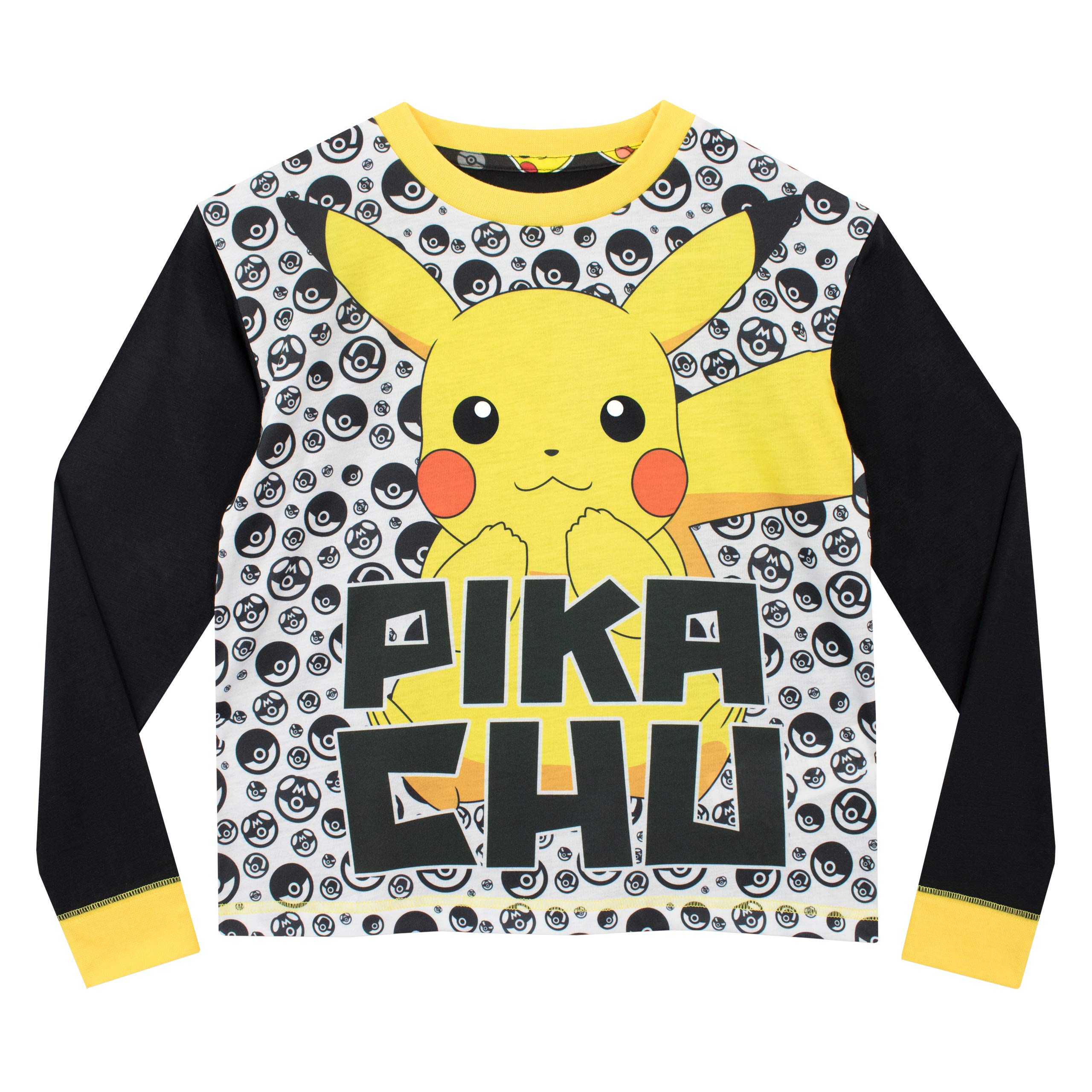 Pokemon Pikachu Boys' Pajama Set - Cute Cartoon Character Sleepwear for Kids - Perfect for Bedtime, Sleepovers & Halloween Costumes