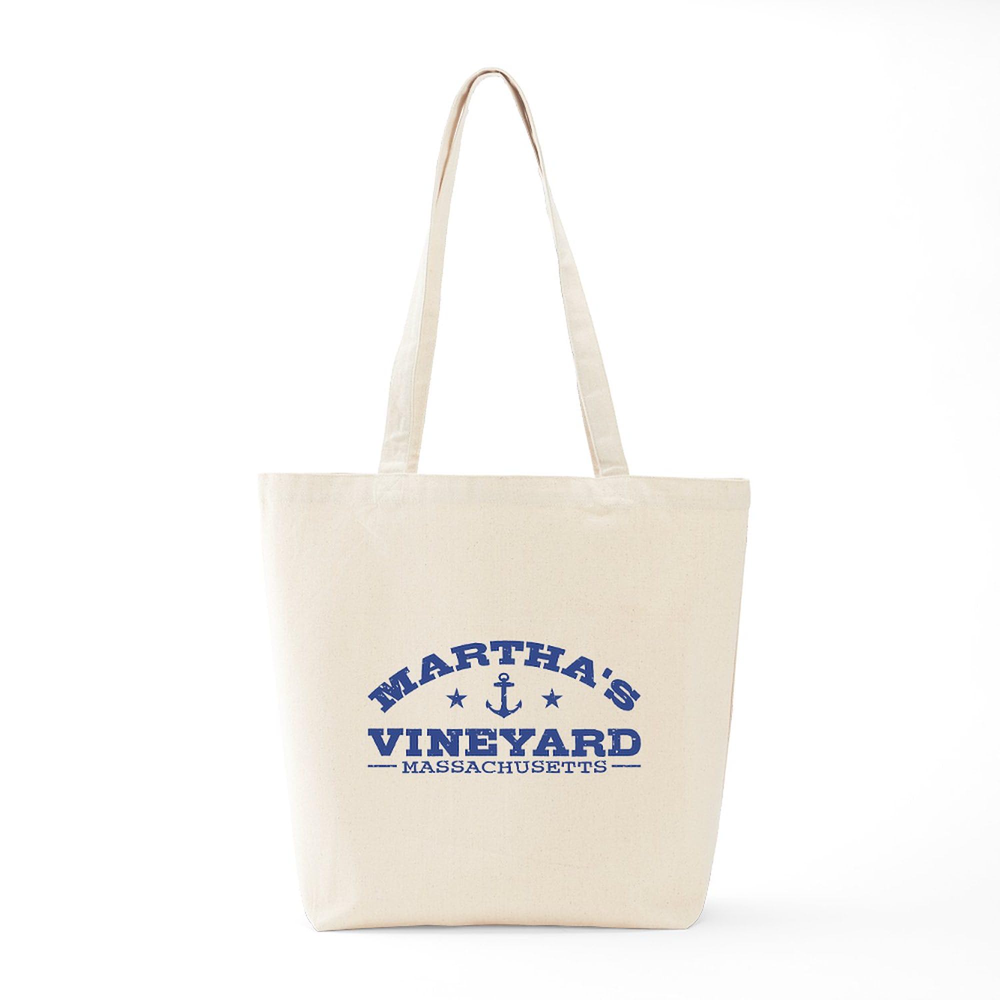 Eco-Friendly Martha's Vineyard Canvas Tote Bag - Reusable Natural Cotton Shopping Bag for Beach, Groceries & Daily Use