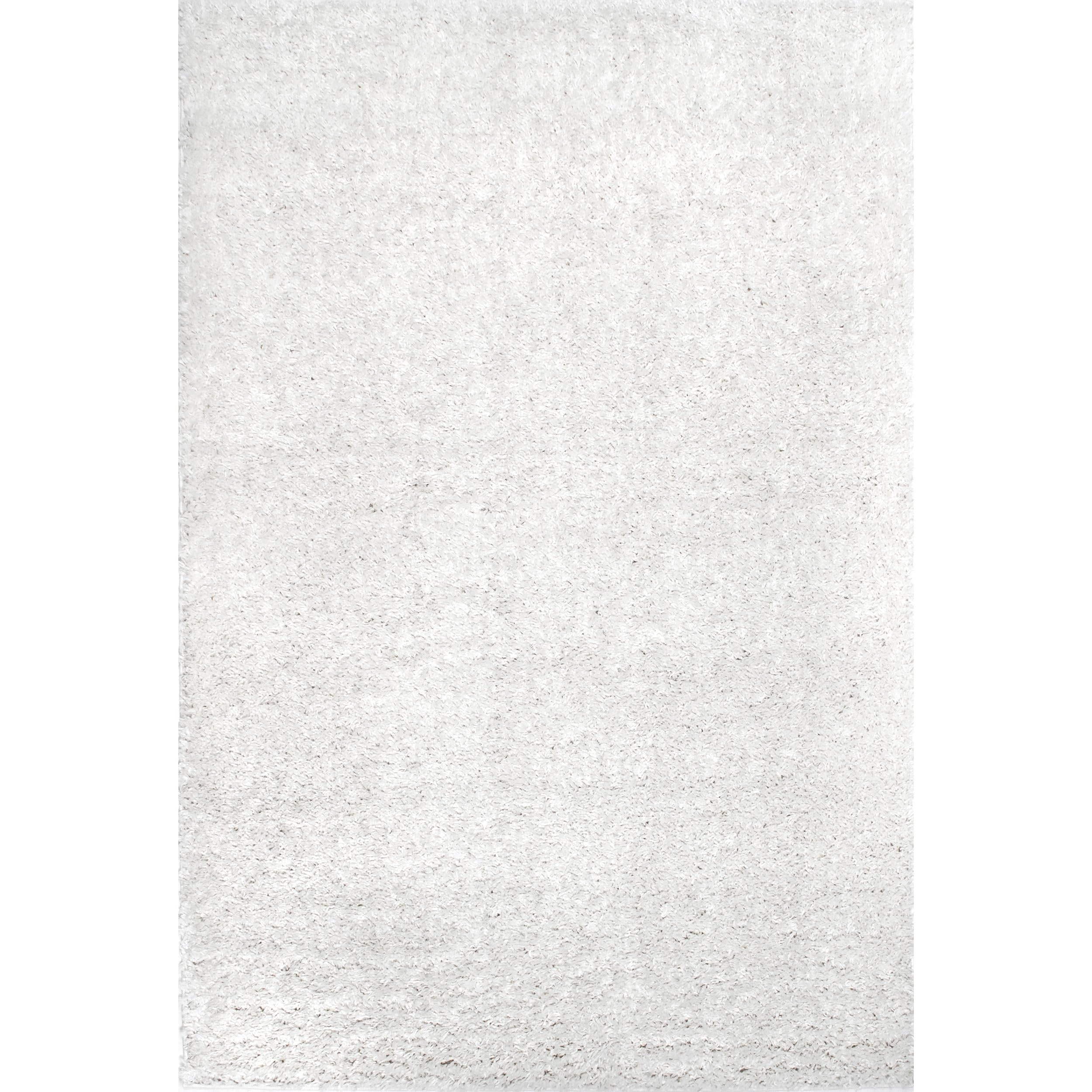 nuLOOM Kara Solid Shag Area Rug - 6'x6' Square Soft Plush Ivory Shag Rug for Living Room, Bedroom, Dining Room & Nursery | Cozy Home Decor, Perfect for Family Gatherings & Relaxation