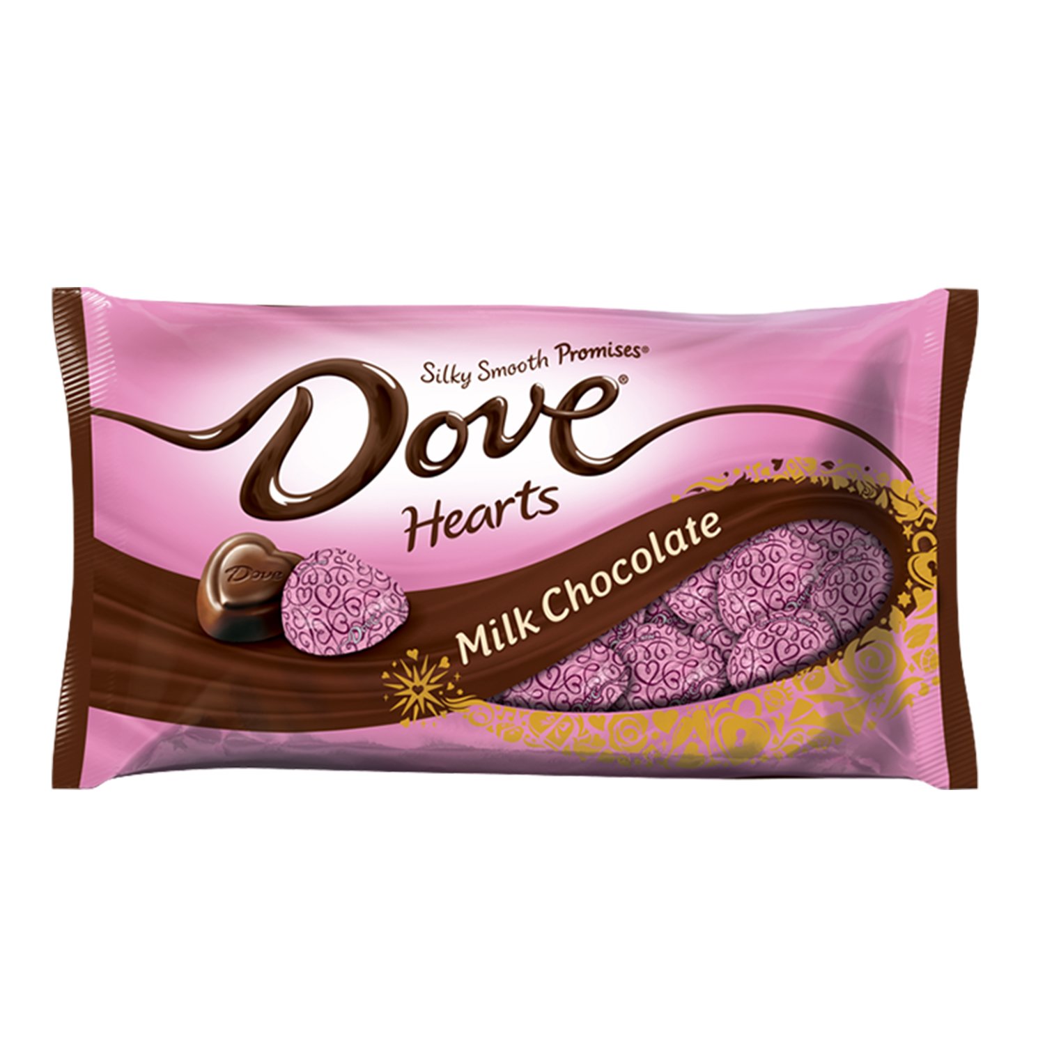 DOVE PROMISES Valentine's Day Milk Chocolate Candy Hearts - 8.87oz (Pack of 4) | Romantic Gifts for Couples, Sweet Treats for Date Night & Anniversary Celebrations