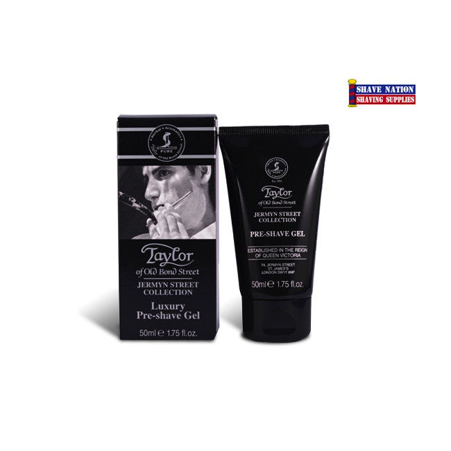 Taylor of Old Bond Street Jermyn St. Luxury Pre-Shave Gel for Men - Hydrating & Soothing Shaving Gel for Sensitive Skin - Perfect for Wet Shaving & Beard Care Routine