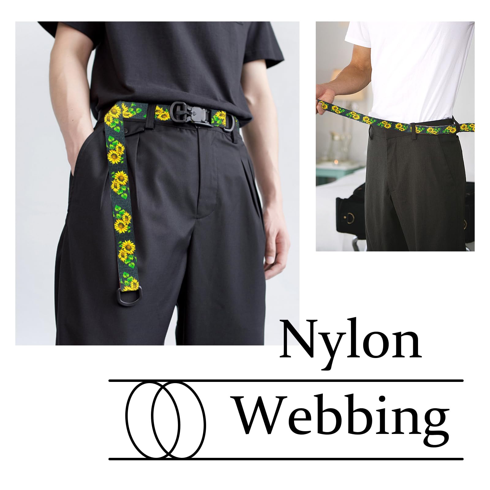 1.5 Inch Patterned Nylon Webbing Belt - Adjustable Straps for Purses, Backpacks, Luggage & Seatbelt Replacement - Durable Multi-Purpose Strap for DIY Crafts, Pet Collars & Outdoor Gear