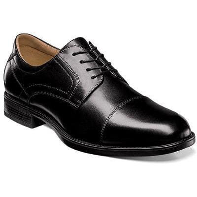 Florsheim Midtown Cap Toe Oxford Dress Shoes for Men - Black, Medium & Wide Width - Perfect for Business, Office & Formal Occasions