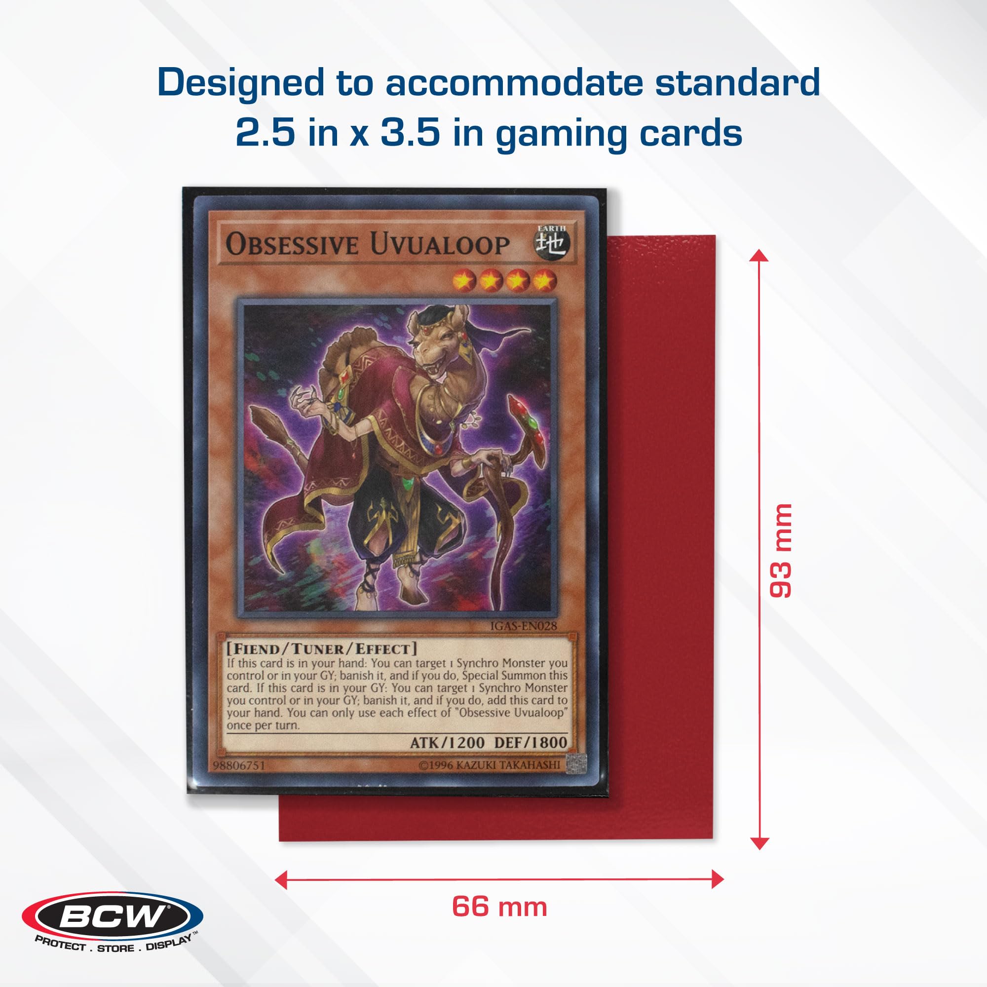 BCW Elite2 Matte Card Sleeves - 100 Pack | Anti-Glare Front & Textured Back | Fits Standard 2.5x3.5 Inch Trading Cards | Perfect for MTG, Pokemon & Sports Card Protection
