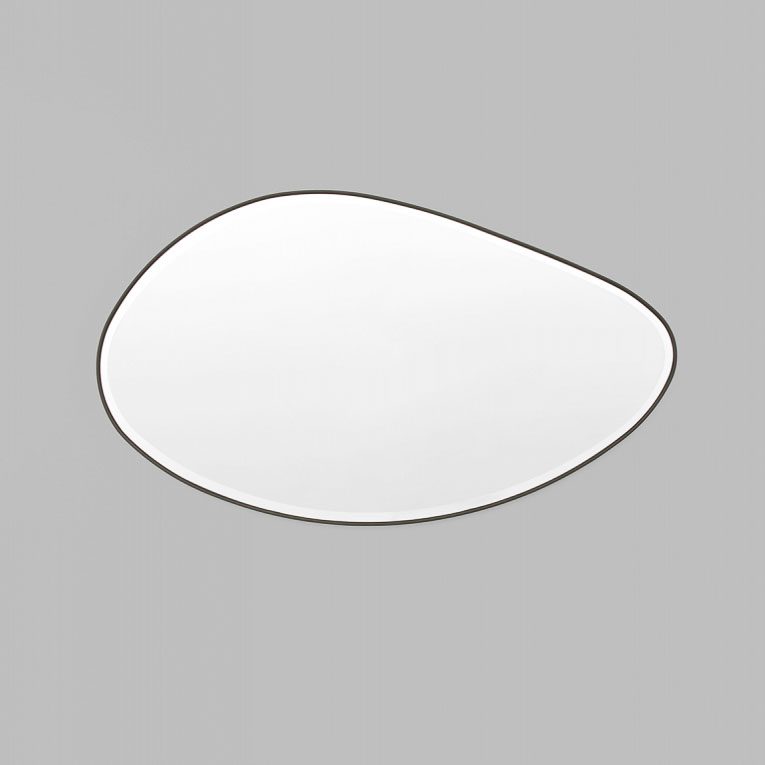 MIDDLE OF NOWHERE Pebble Mirror - Black 47x28 Inch Modern Wall Mirror for Living Room, Bedroom & Bathroom Decor