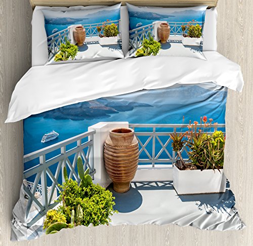 Pale Blue and White