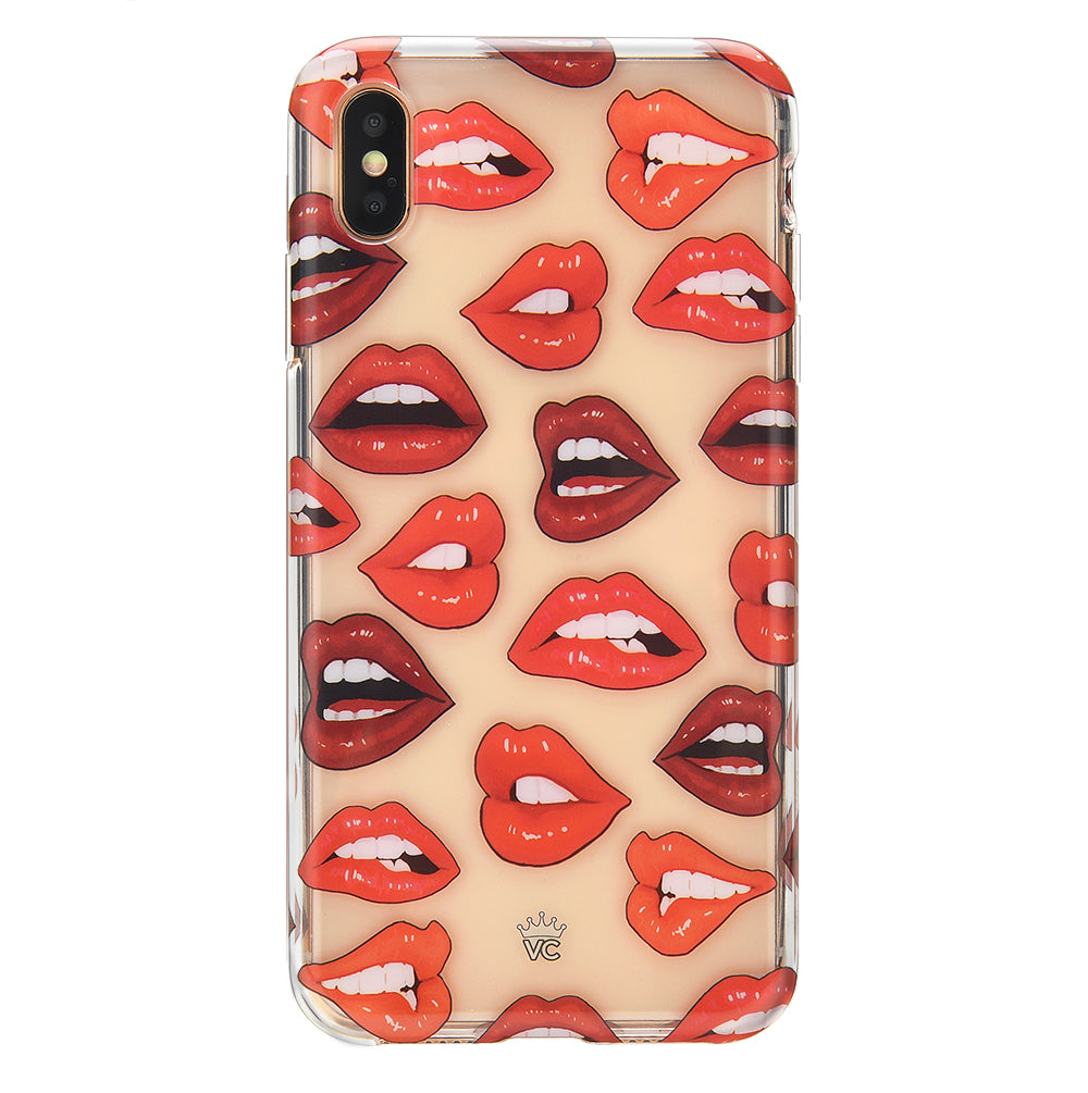 Stylish Red Lips Design Shockproof iPhone Case - Trendy & Durable Phone Cover for iPhone 12/13/14/15 Pro Max - Perfect for Fashion Lovers & Daily Protection