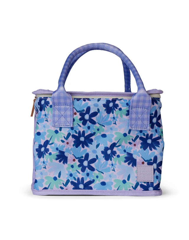 Premium Insulated Blue Meadow Lunch Bag by The Somewhere Co - Leakproof & Eco-Friendly Cooler for Work, School & Picnics