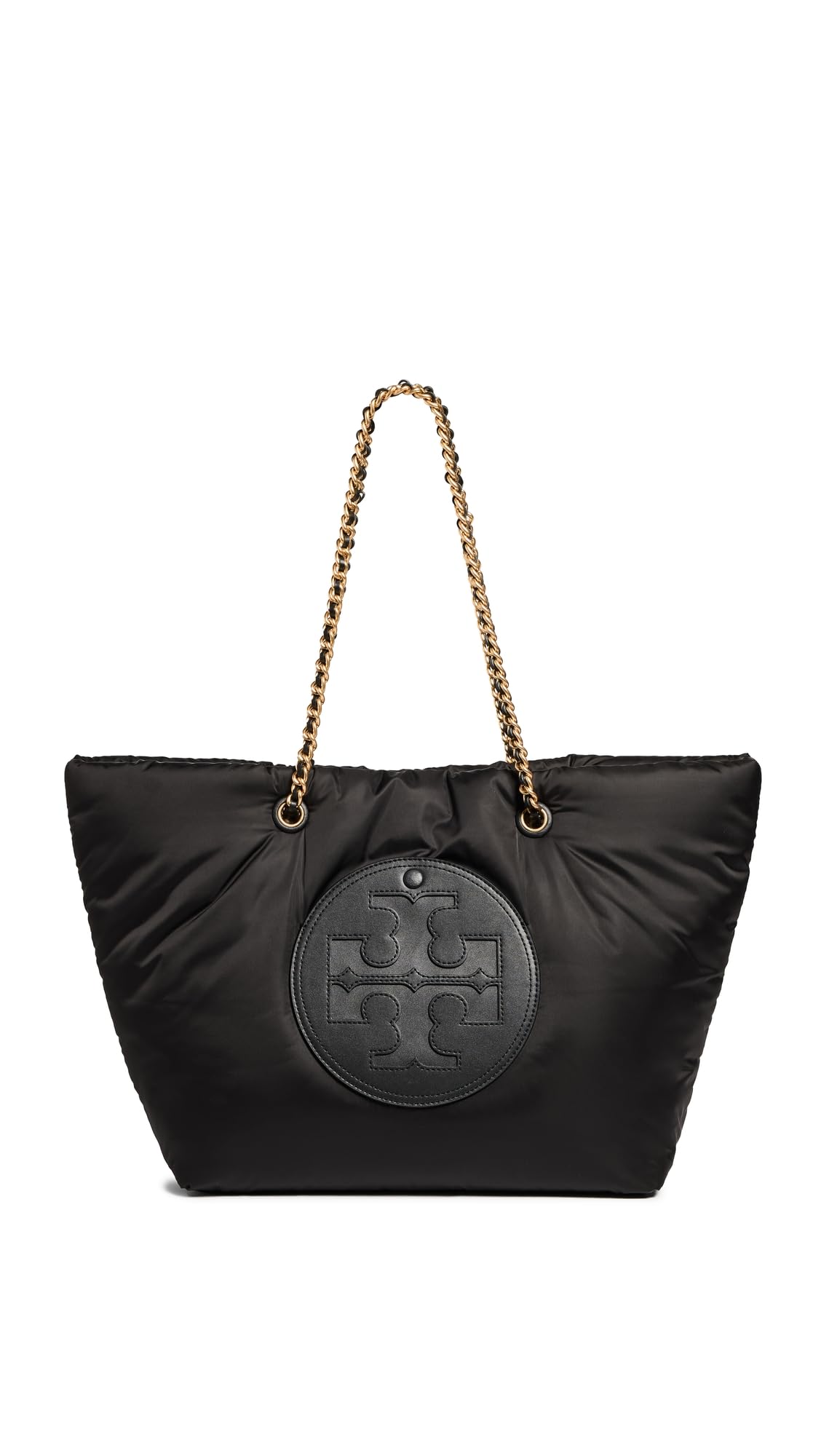 Tory Burch Women's Ella Puffy Chain Tote Bag - Stylish Leather Shoulder Bag for Work, Travel & Everyday Use