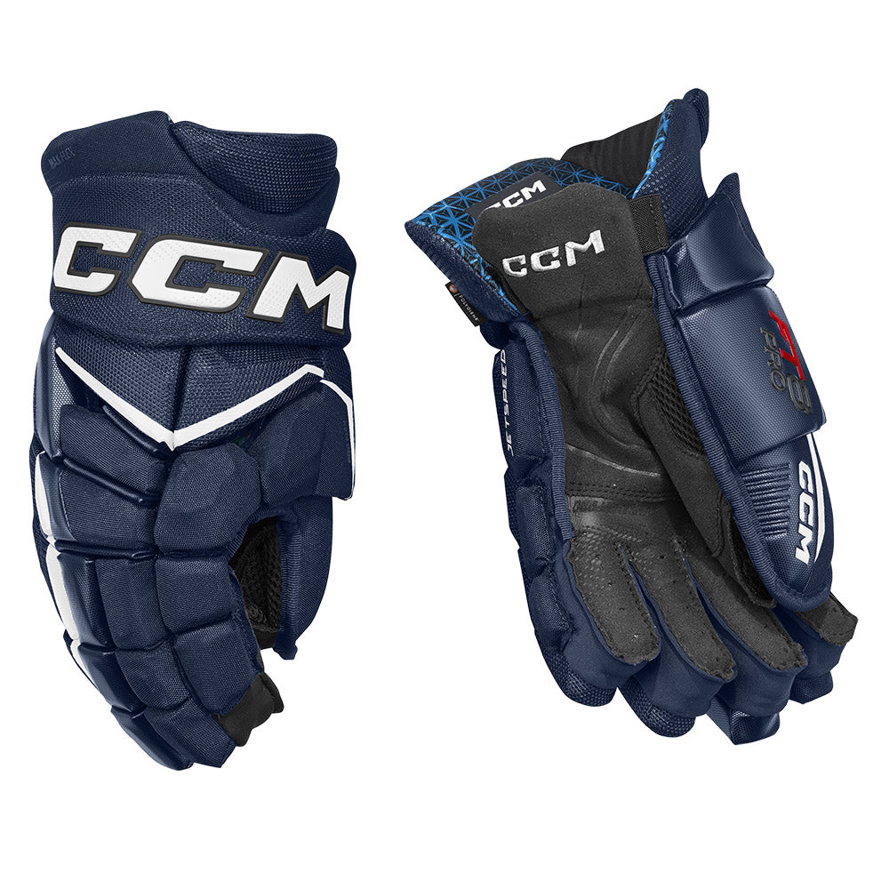 CCM Jetspeed FT8 Pro Senior Ice Hockey Gloves - High-Performance Protective Gear for Hockey Players - Perfect for Games, Practices & Competitive Play
