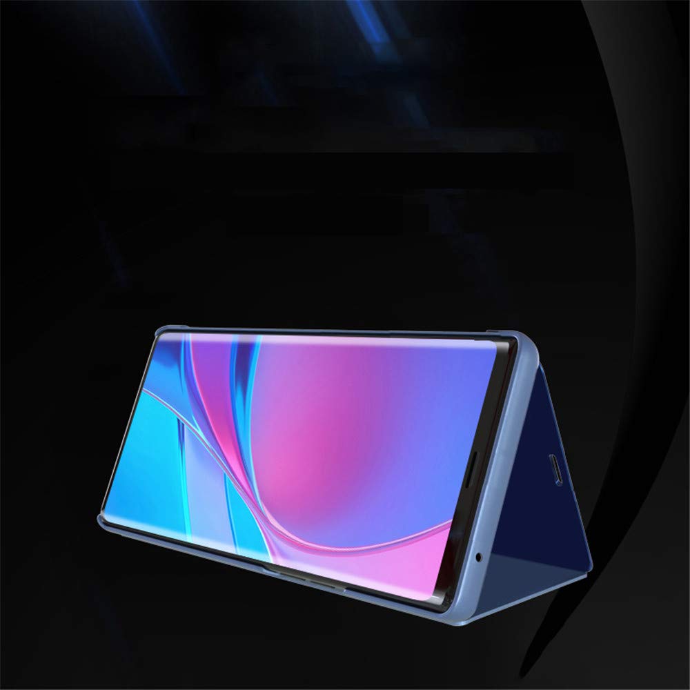 Premium Luxury Mirror View Clear Glitter Leather Flip Case with Kickstand for iPhone 13 Pro Max 6.7