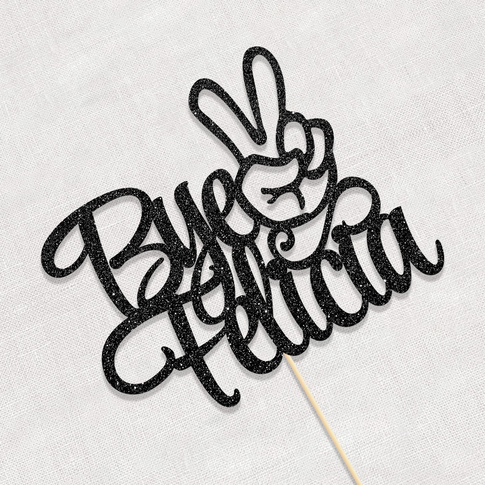 Bye Felicia Cake Topper - Funny Divorce, Farewell & Retirement Party Cake Decorations - Single AF Celebration - Black - Perfect for Bachelorette Parties & Breakup Cakes