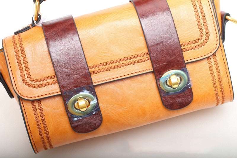 Premium Italian Leather Handbag with Top Handle - Women's Fashion Luxury Shoulder Bag for Work, Travel & Special Occasions