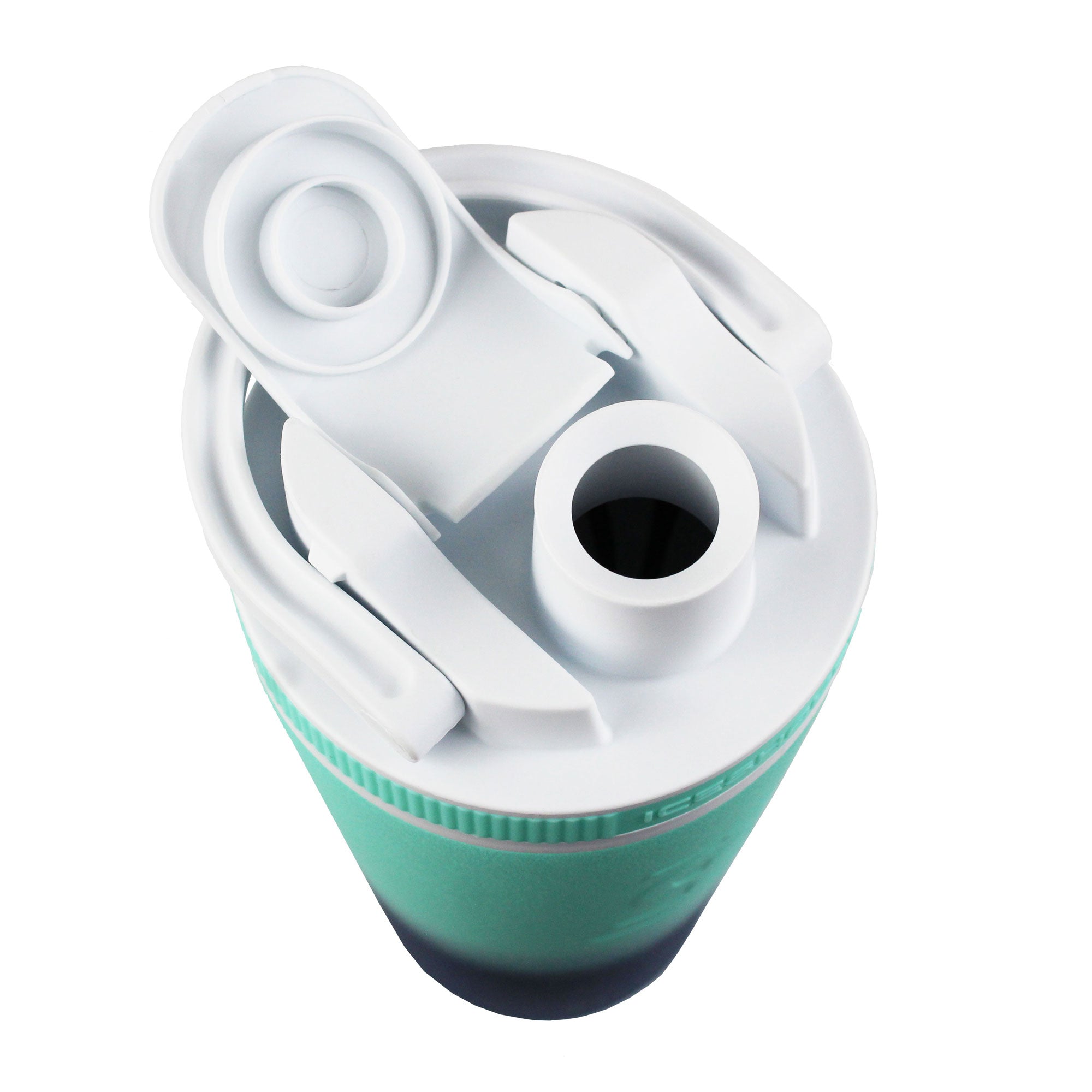 26oz Protein Shaker Bottle Lid - White with Mint Green Band - Perfect for Gym, Workouts & Post-Exercise Recovery