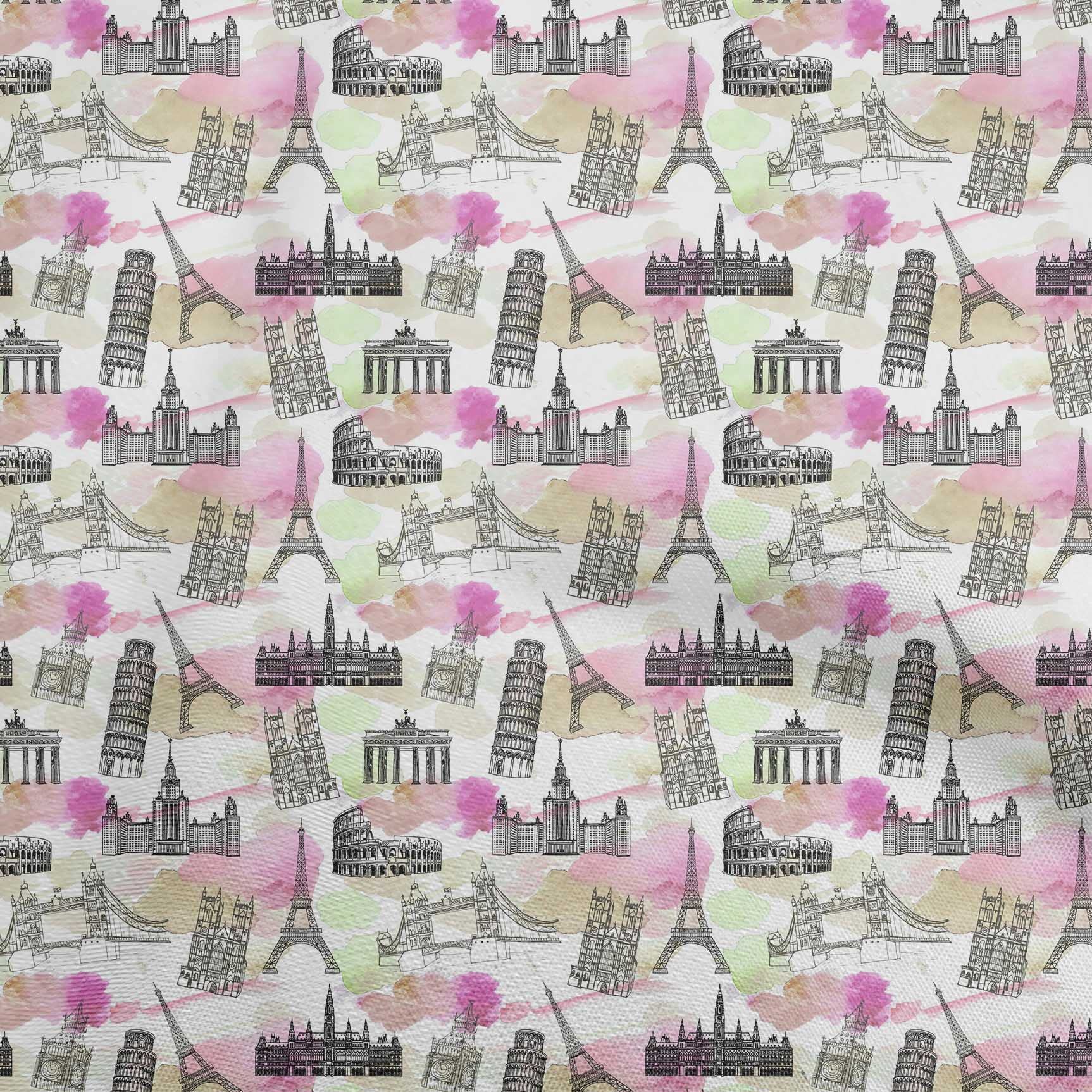 oneOone Rayon Pink Fabric by The Yard - 56 Inch Wide Printed DIY Sewing Material for Clothing, Dresses & Crafts | Perfect for Travel Sewing Projects & Home Decor
