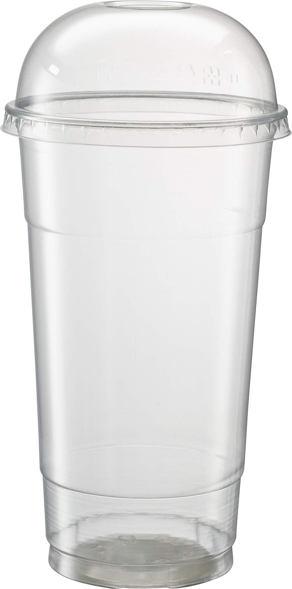 50 Sets - 32 Oz Crystal Clear PET Plastic Cups with Dome Lids for Iced Coffee, Milkshake, Smoothies, Slush & Cold Drinks | Disposable Party Cups for Restaurants, Cafes & Outdoor Events