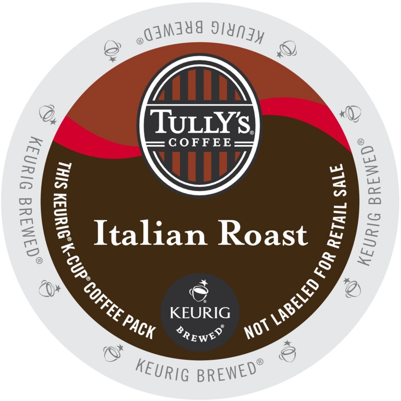 Tully's Coffee Italian Roast Dark Roast K-Cups (108 Count + 12 Bonus) - Bold & Rich Flavor for Keurig Brewers - Perfect for Office, Home or Gifts