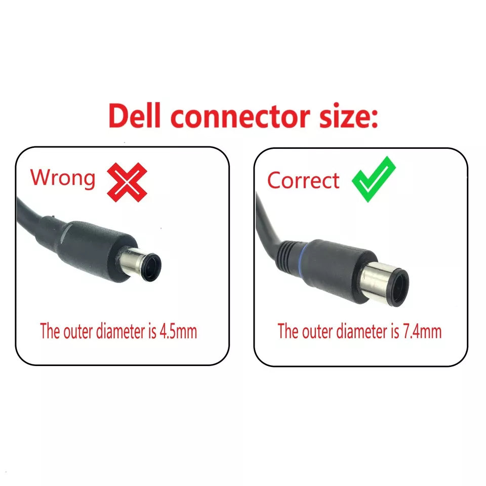 Genuine Dell Latitude 65W AC Adapter Charger (05K74V) - 19.5V 3.34A with 7.4mm Tip for Latitude XPS, Inspiron, Vostro, Studio Laptops - Perfect for Home, Office & Travel Use