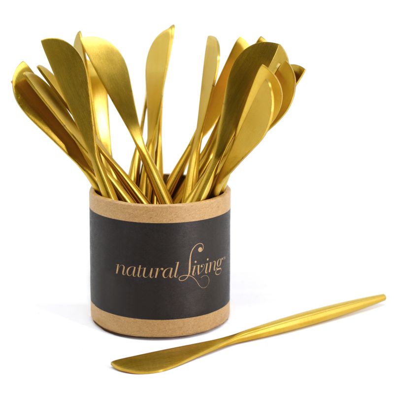 Premium Small Gold Spreader for Cooking, Baking & Garnishing - Natural Living Kitchen Tool for Perfect Food Presentation