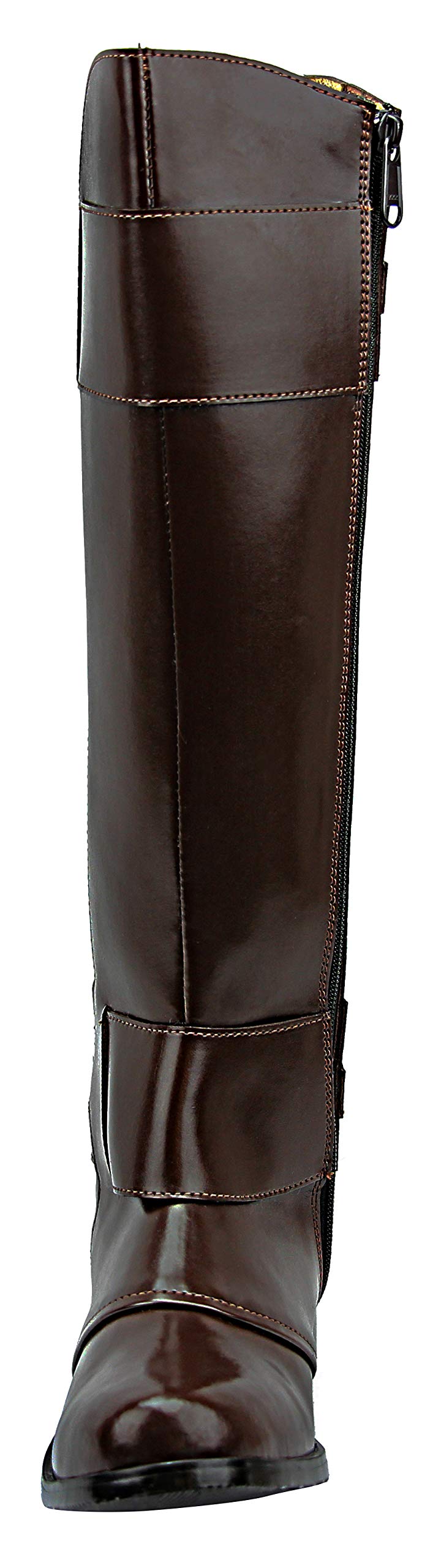 Men's Stylish Motorcycle Riding Leather Knee High Boots - Brown | Durable & Comfortable for Bikers & Outdoor Adventures