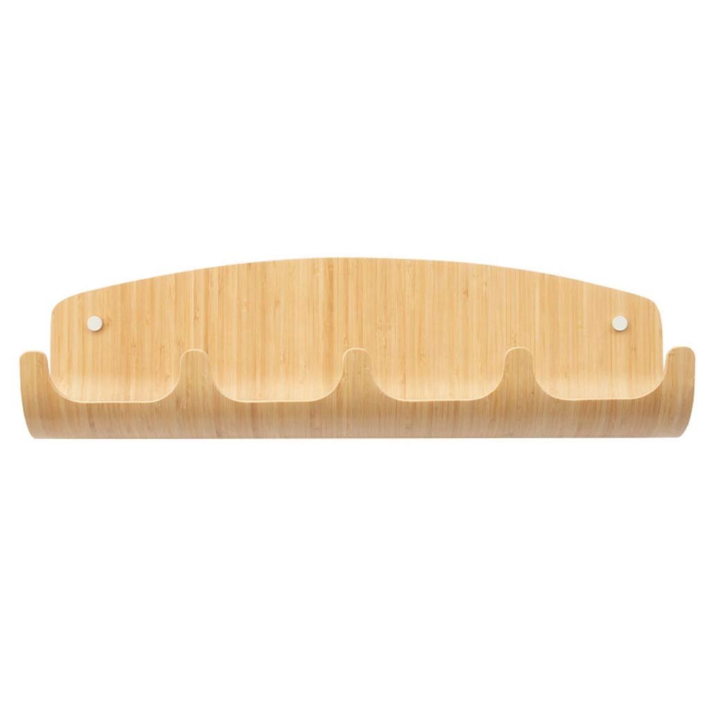 Natural Bamboo Floating Wall Shelves - Large Storage Wall Mounted Shelves for Living Room, Bathroom, Bedroom | Perfect for Home Decor, Organizing Books & Displaying Collectibles