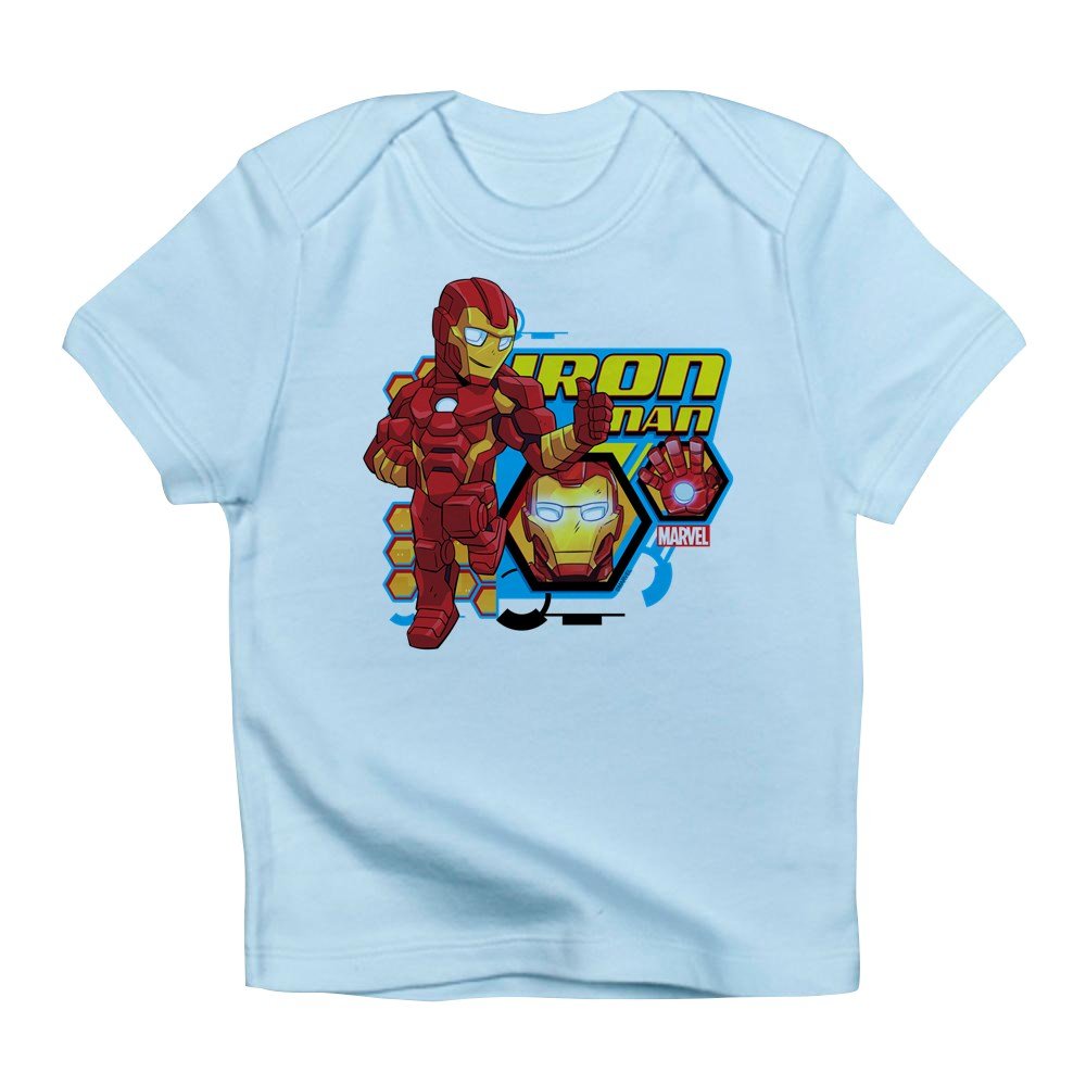 Iron Man Baby T-Shirt for Infants - Superhero Cotton Tee for Boys & Girls - Perfect for Playtime, Parties & Superhero Costumes