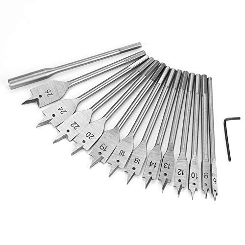 Flat Wood Drill Bits Set - Carbon Steel Spade Bits with Hex Shank for Woodworking, DIY Projects & Professional Use | Perfect for Furniture Making, Cabinetry & Home Renovations
