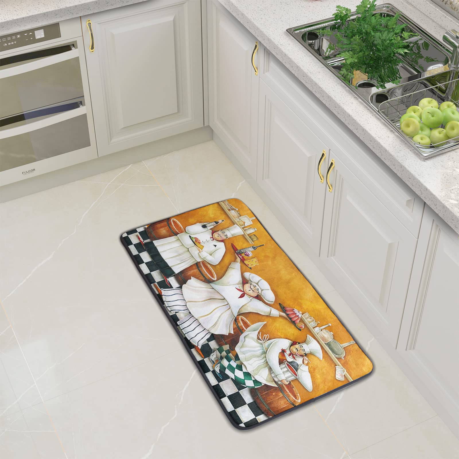 Premium Non-Slip Kitchen Rugs - Anti Fatigue Cushioned Chef Mats for Sink & Bathroom, Washable 39
