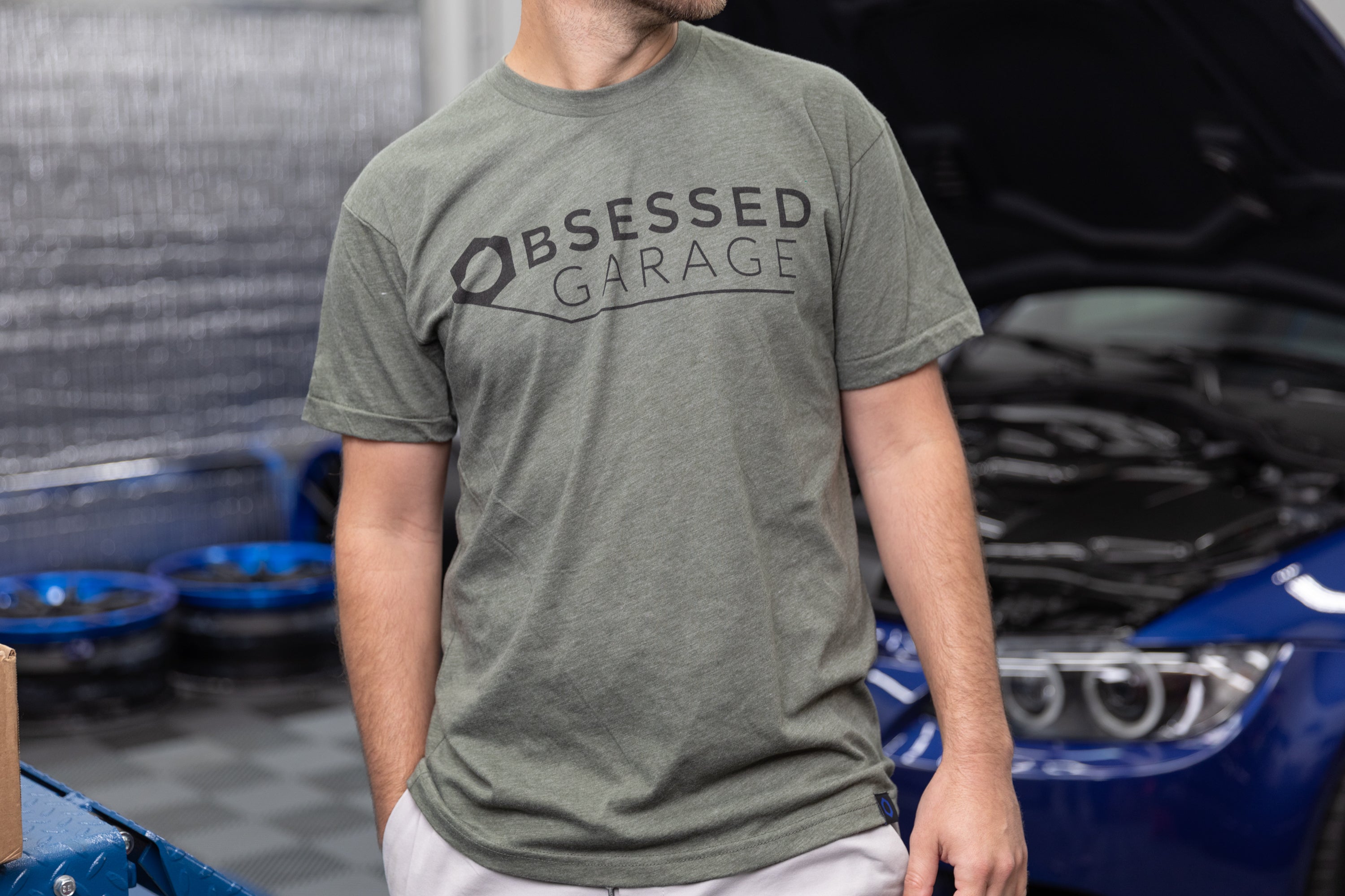 Obsessed Garage Logo T-Shirt - Premium Cotton Tee for Car Enthusiasts - Perfect for Car Shows, Meetups & Casual Wear