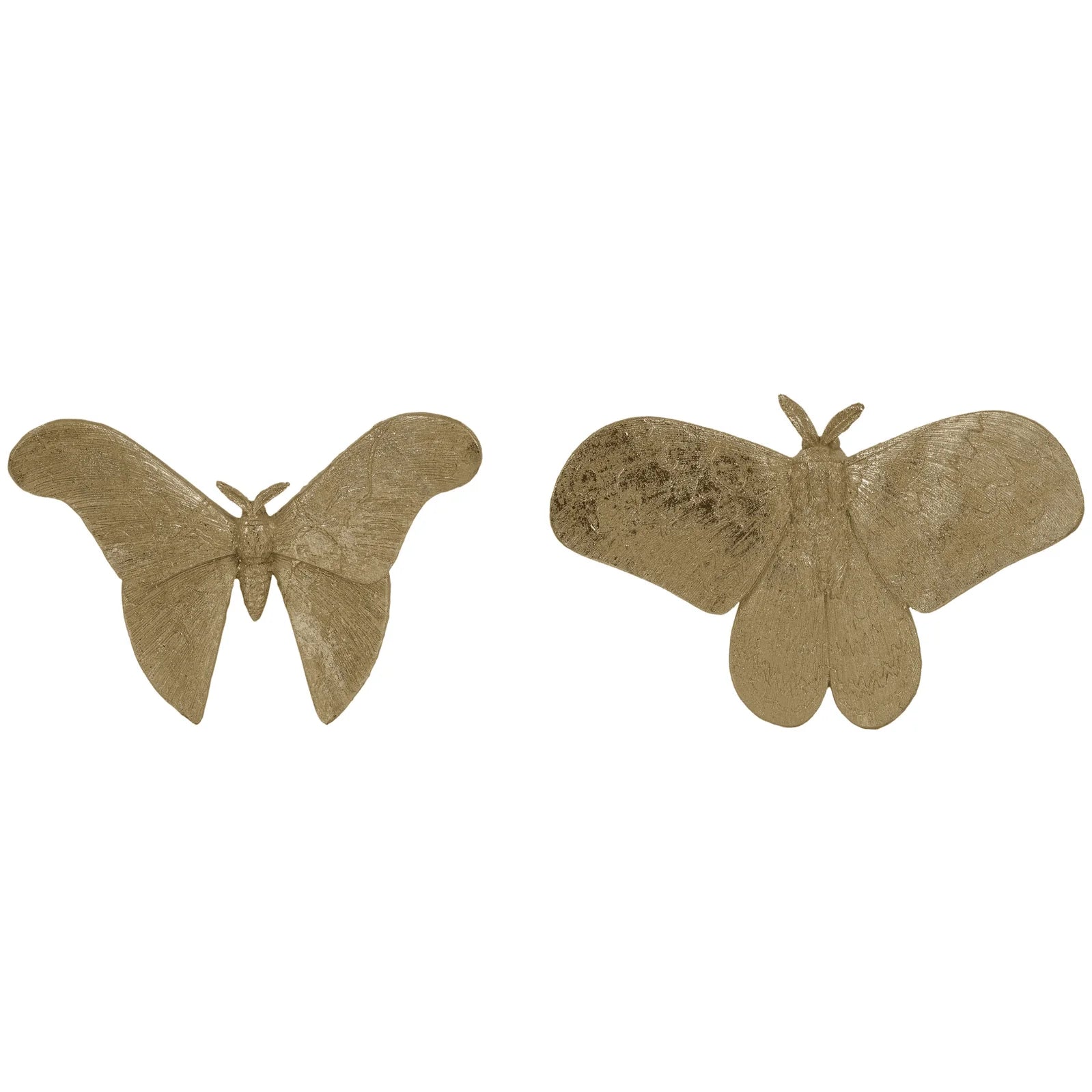 Elegant Gold Finish Butterfly Pair - Home Decor, Wall Art, Wedding & Party Decoration for Indoor & Outdoor Use