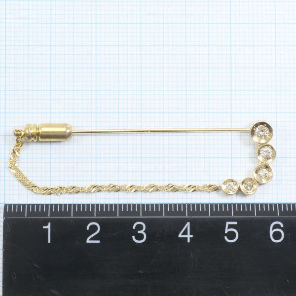 18K Yellow Gold Diamond Brooch for Women - Elegant Floral Pin for Dresses, Jackets & Scarves - Luxury Jewelry Gift for Anniversary, Wedding & Special Occasions