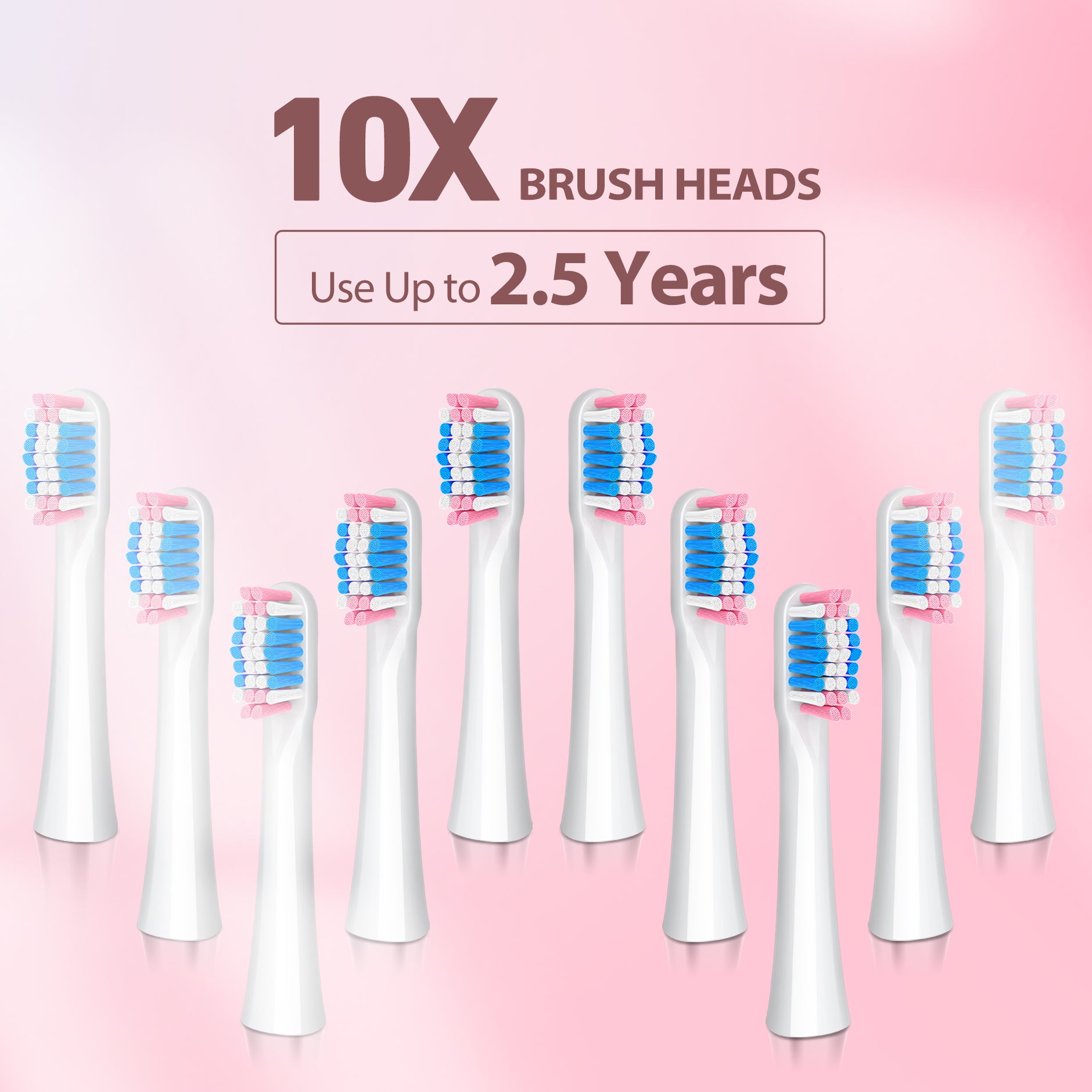 141AP Sonic Electric Toothbrush with 10 Brush Heads - Rechargeable Waterproof Toothbrush for Adults & Kids - Perfect for Travel, Home & Daily Oral Care