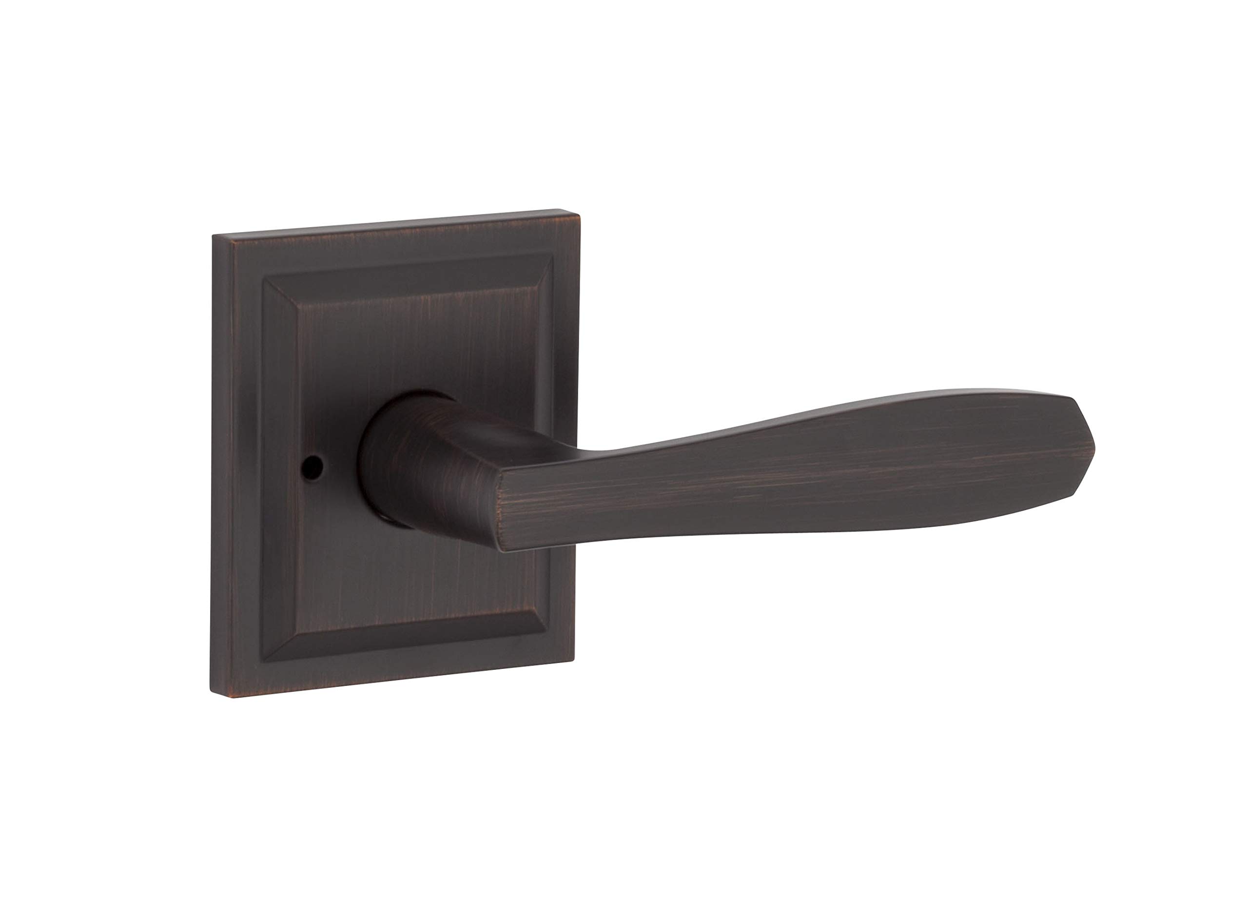 Baldwin Torrey Reversible Privacy Door Handle - Venetian Bronze Keyless Bedroom & Bathroom Lock with Microban Protection | Ideal for Interior Doors, Home Security & Modern Living Spaces