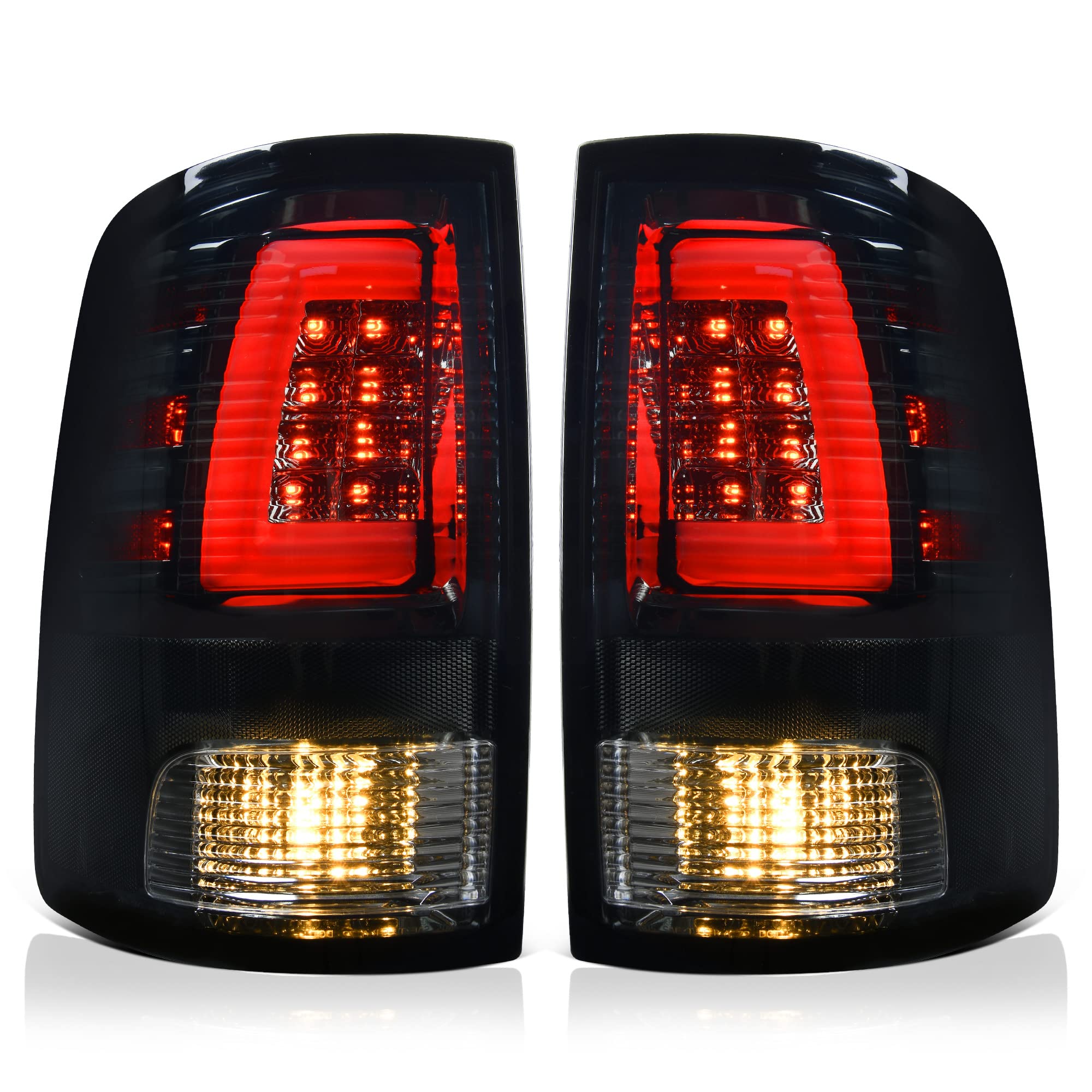 AUTOSAVER88 LED Tail Lights for 2009-2018 Ram 1500, 2010-2018 Dodge Ram 2500/3500, 2019-2022 Ram 1500 Classic - Pair (Driver & Passenger Side) - Durable, Bright, Easy Installation for Enhanced Nighttime Safety & Style