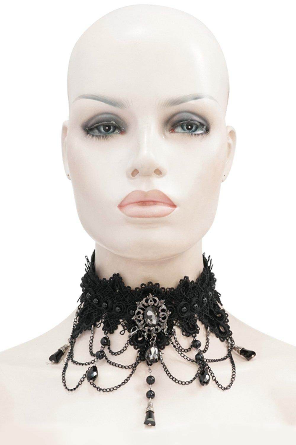 Elegant Crystal Lace & Alloy Necklace CX0058 - Perfect for Weddings, Parties & Special Occasions