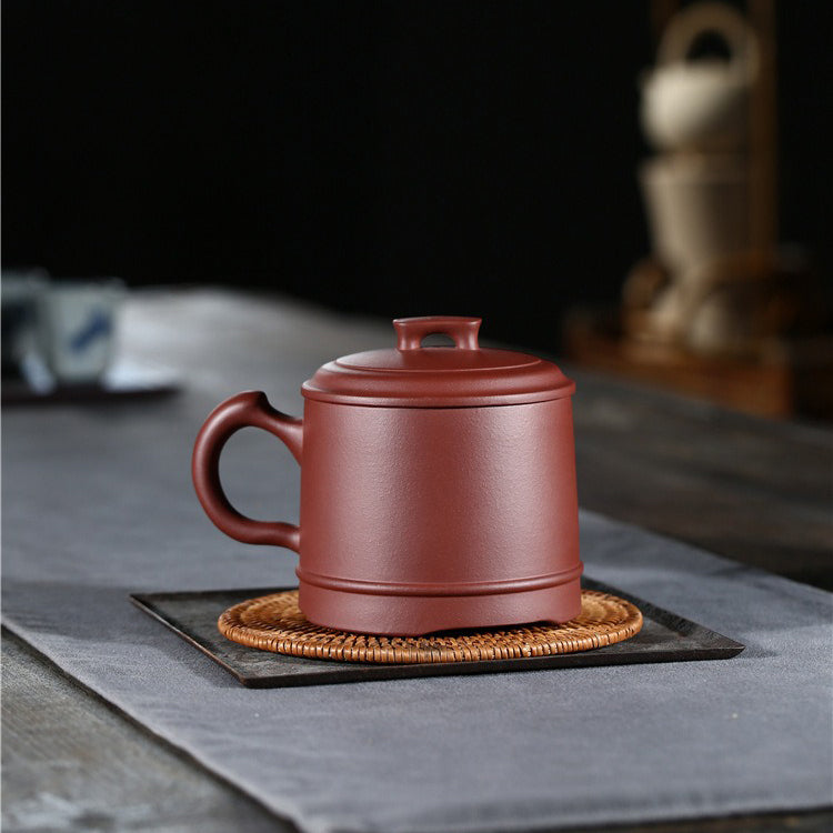 Premium Yixing Purple Clay Tea Mug with Hand-Carved Dragon Design - Authentic Chinese Teapot for Gongfu Tea Ceremony, Gift for Tea Lovers, Perfect for Home & Office Use