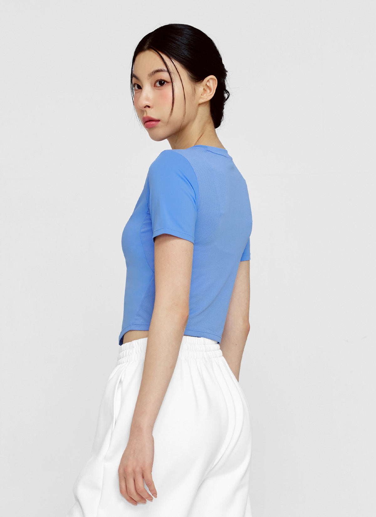 Ice Scent Crop Short Sleeve T-Shirt for Women - Trendy Summer Casual Top for Outfits, Gym & Streetwear