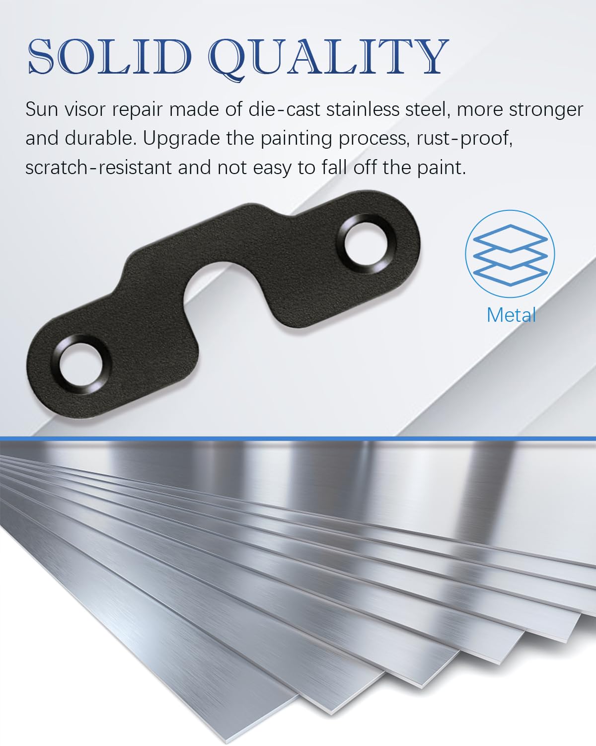 Aluminum Alloy Sun Visor Clips for Jeep Wrangler JK/JL & Gladiator JT (2018-2023) - Black Upgrade Repair Kit | Durable Replacement for Off-Road & Daily Driving