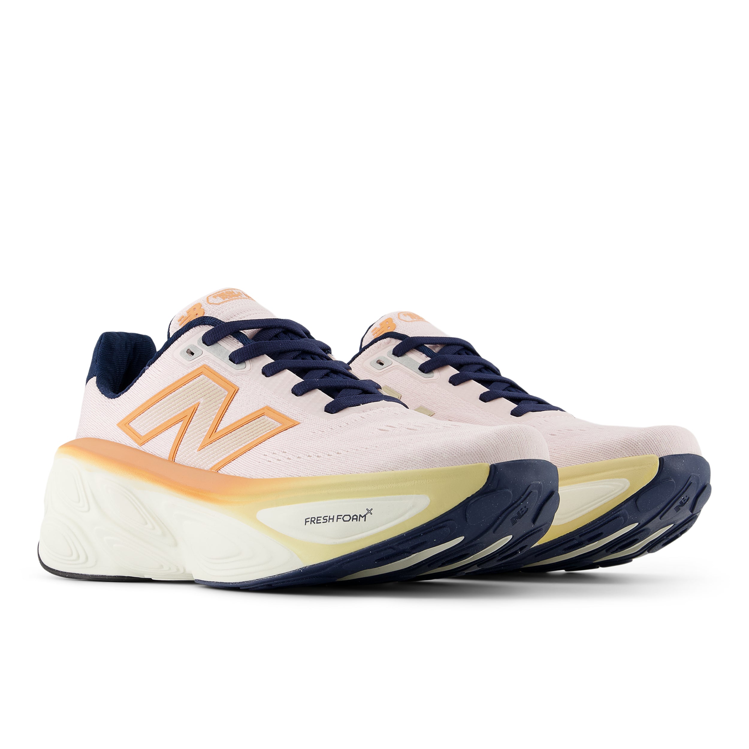 New Balance Women's Fresh Foam X More v5 Running Shoes - Lightweight Cushioned Sneakers for Women (LT Pink Granite/Copper/Calcium) - Perfect for Jogging, Gym Workouts & Everyday Comfort